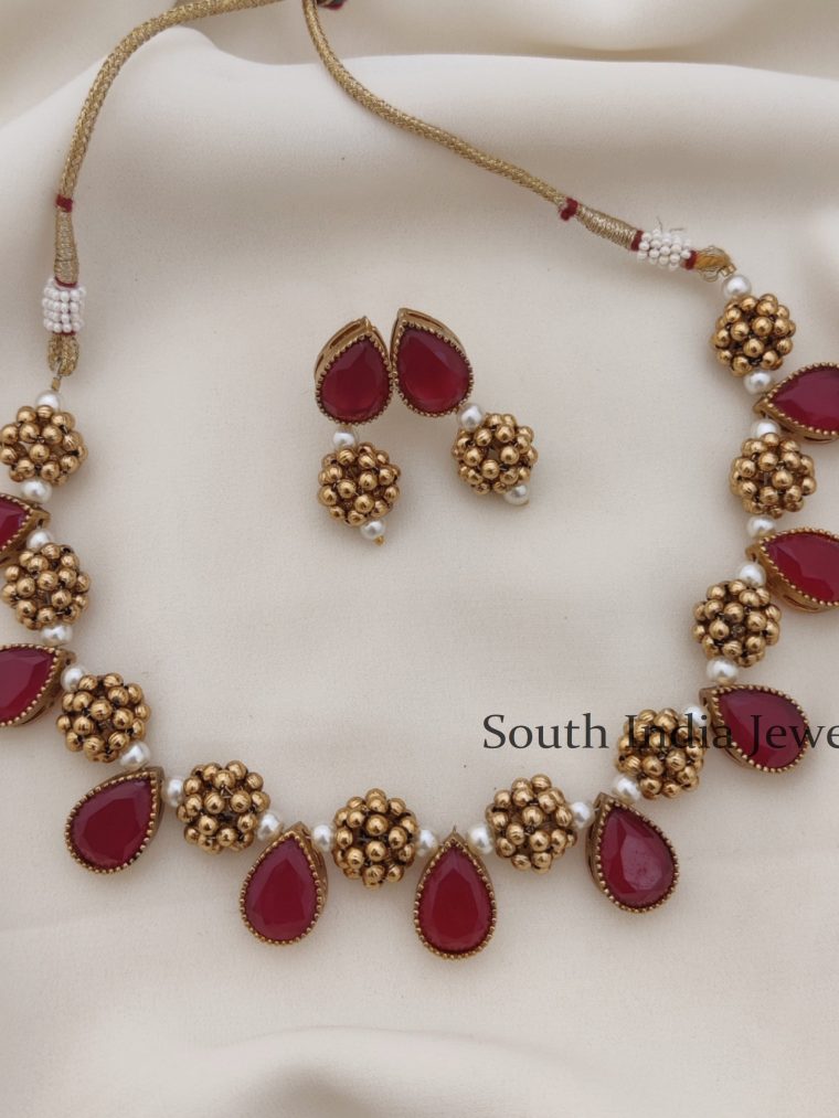 Classy Ruby Antique AD Necklace