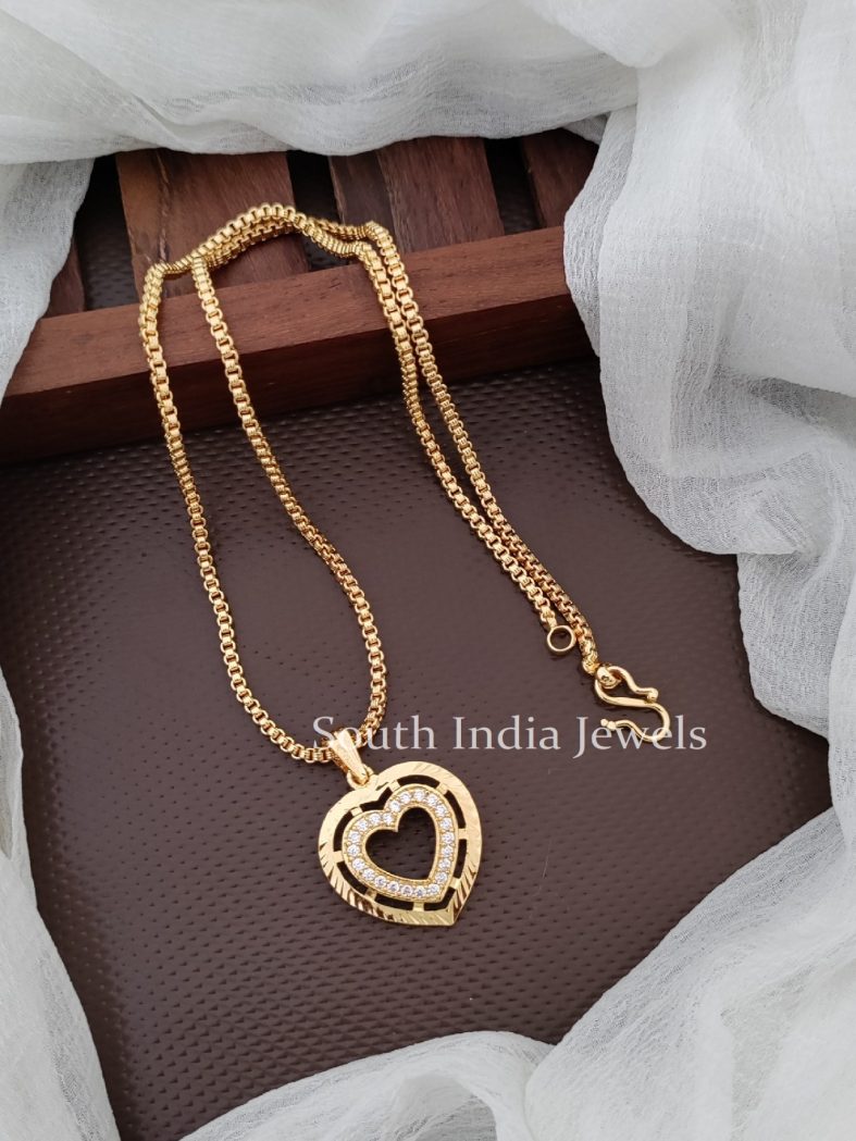 Cute Heart Design Pendant Chain