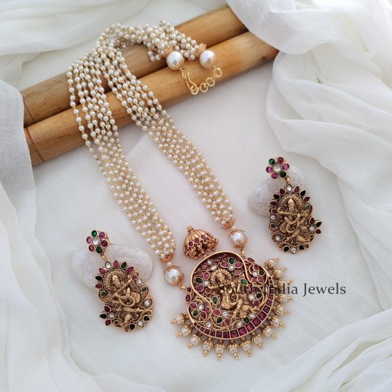 Ethnic Pearl Cluster Krishna Necklace