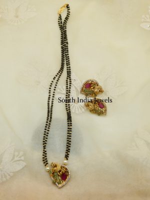 Gorgeous Heart Shaped Peacock Mangalsutra