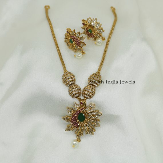 Traditional Temple Design Necklace Set