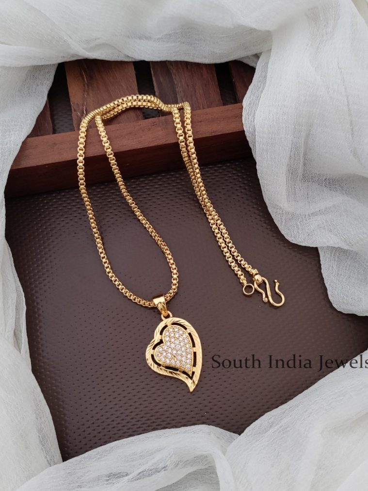 Trendy Heart Design Pendant Chain