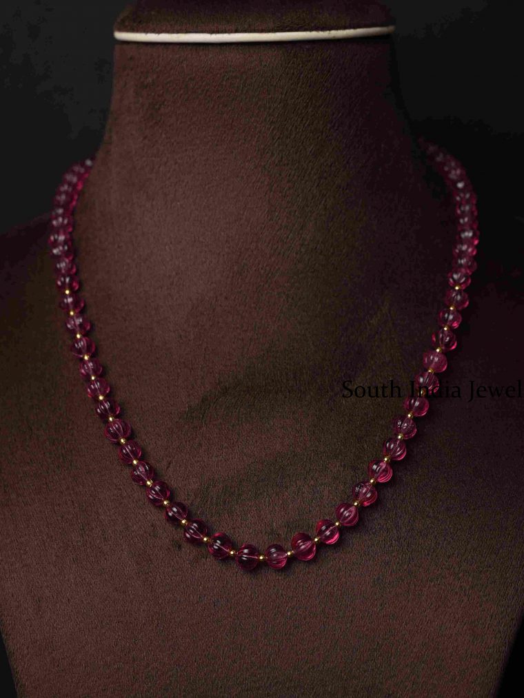 Trendy Pink Beaded Necklace