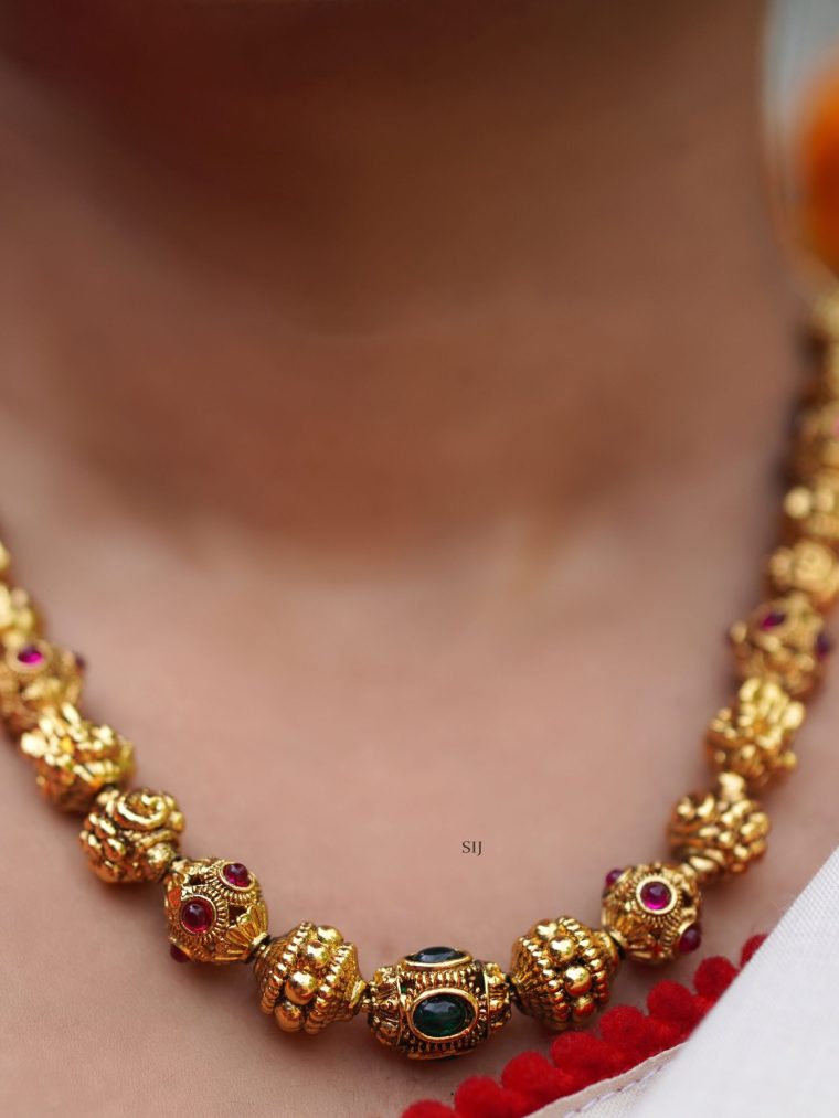 Wonderful Gold Look Gundu Mala