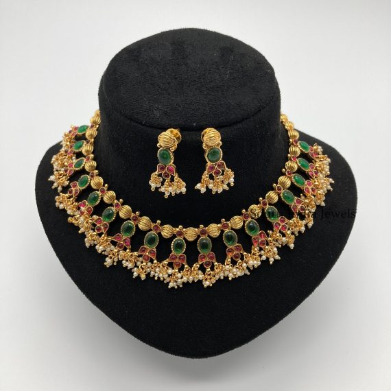 Alluring Multicolor Guttapusalu Necklace