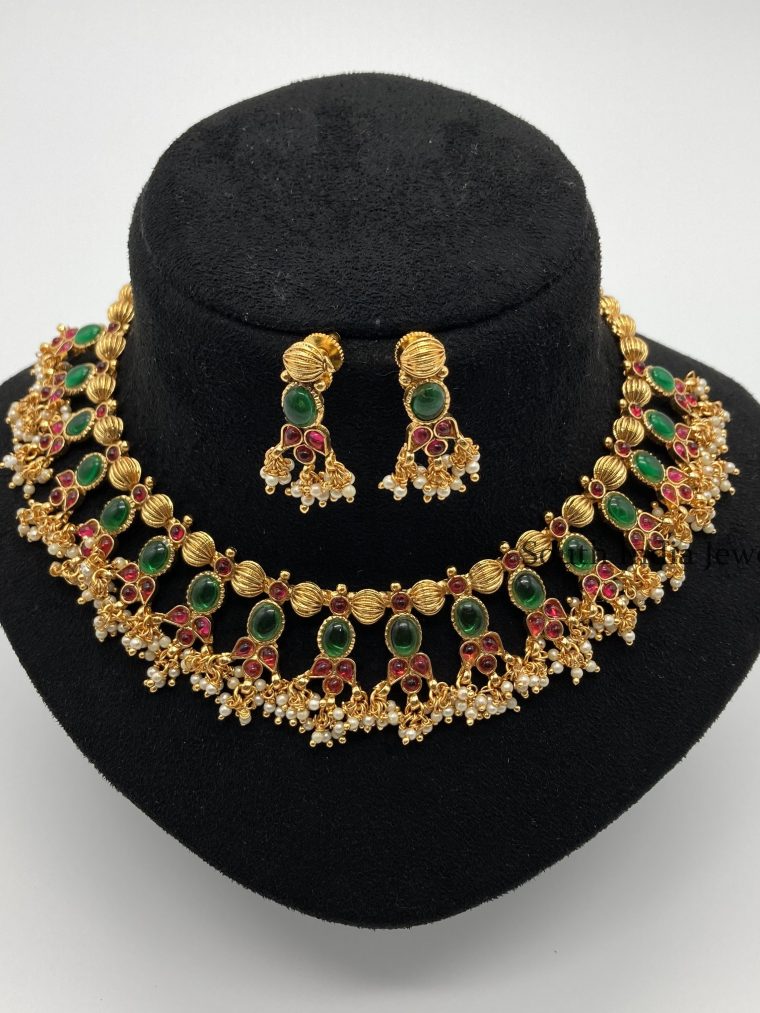 Alluring Multicolor Guttapusalu Necklace