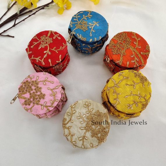 Amazing Assorted Colours Embroidery 4 Inch Matki Boxes for Gifting