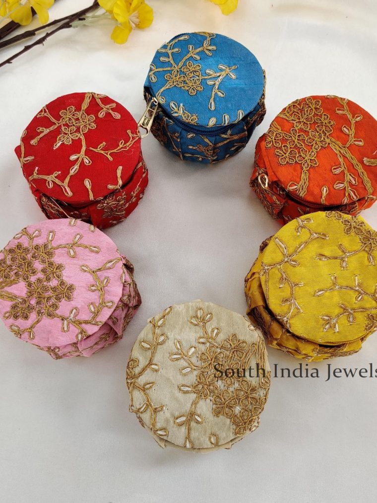 Amazing Assorted Colours Embroidery 4 Inch Matki Boxes for Gifting