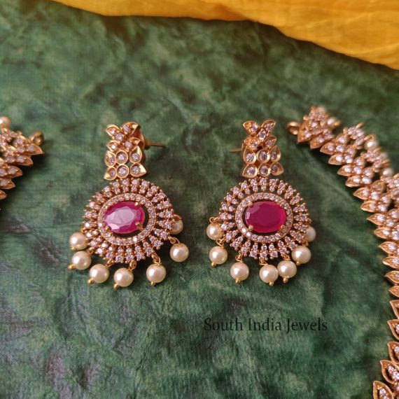 Amazing Pink Stone Necklace Set