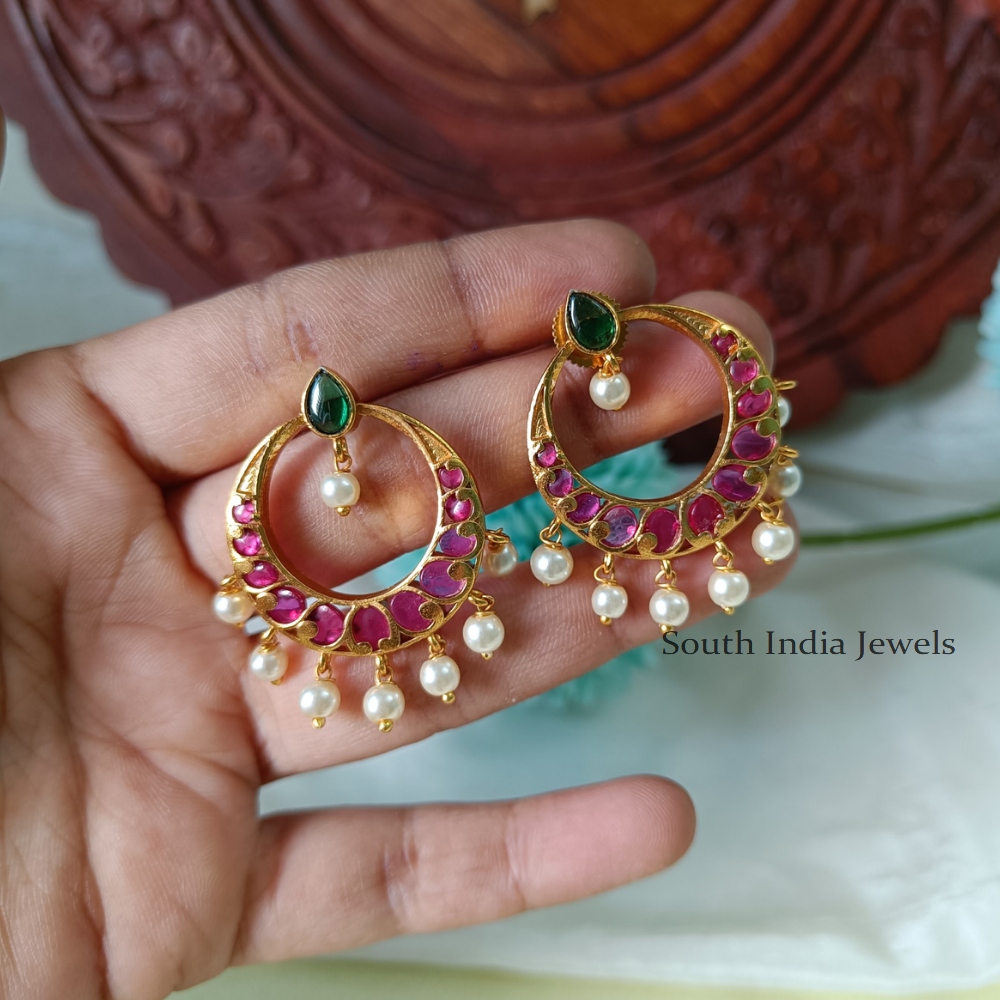 Latest Ring type earrings  Gold hoop earrings  Kalyan Jewellers
