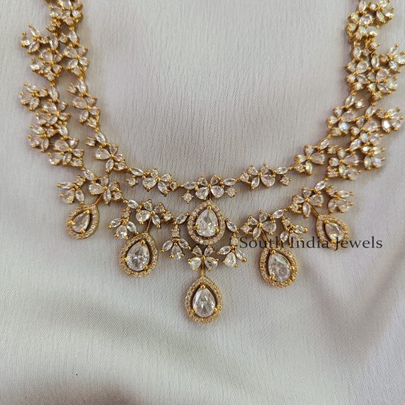 Amazing Two-Layer Bridal Necklace with Earrings