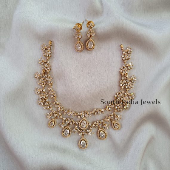 Amazing Two-Layer Bridal Necklace with Earrings