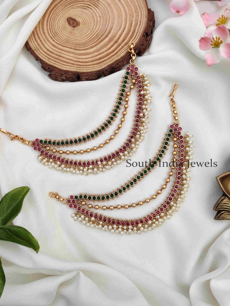 Attractive 3 Layer Mattal With Pearl Hangings