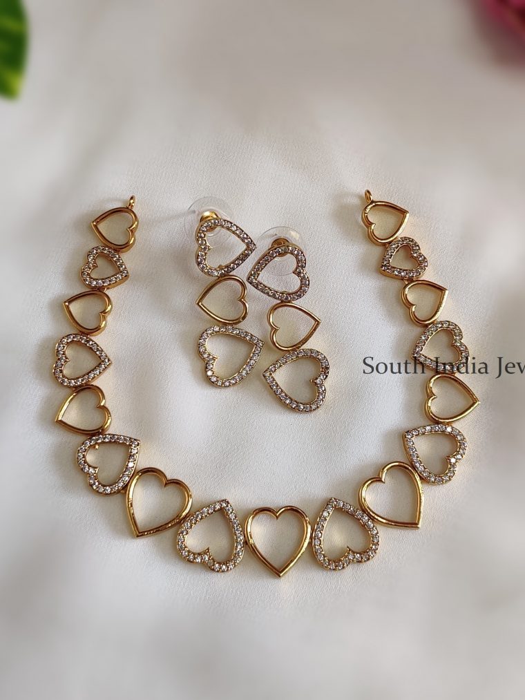 Charming Heart Shaped Fusion Necklace set