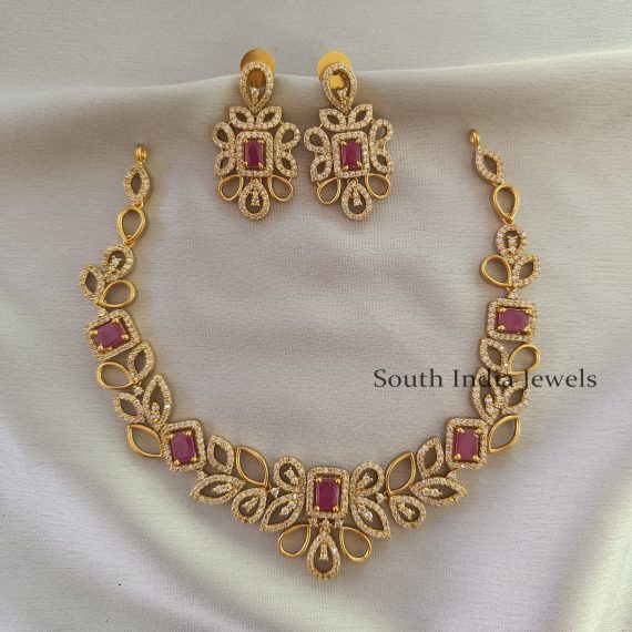 Classic Bridal Necklace with Earrings 02