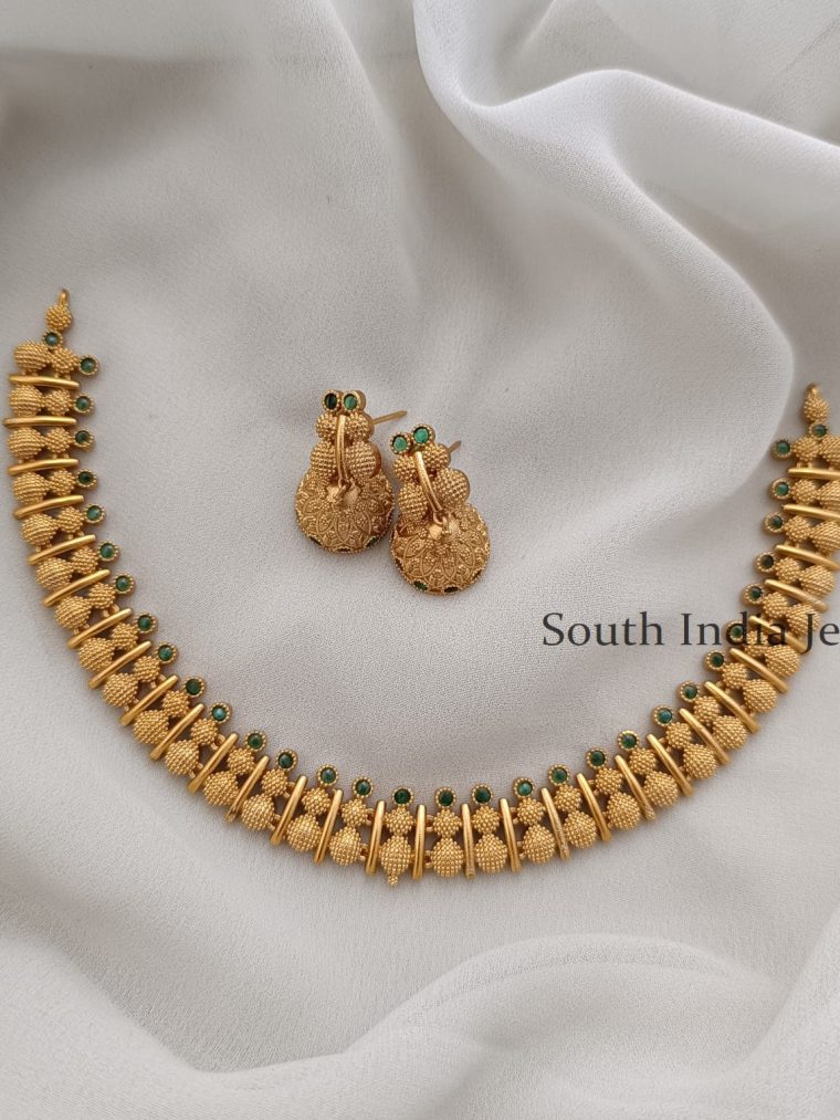 Classy Kerala Style Green Necklace