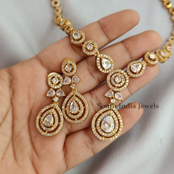 Elegant AD Pendant Necklace with Earrings