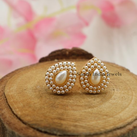Exquisite Tear Shaped Pearl Studs