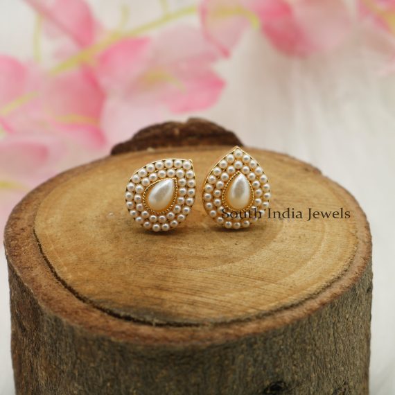 Exquisite Tear Shaped Pearl Studs