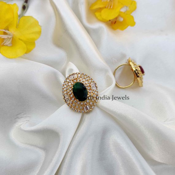 Eye-Catching Royal Look AD Stone Finger Ring