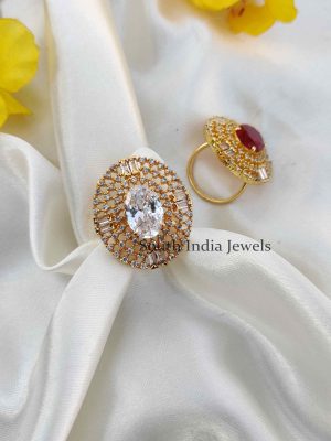 Eye-Catching Royal Look AD Stone Finger Ring