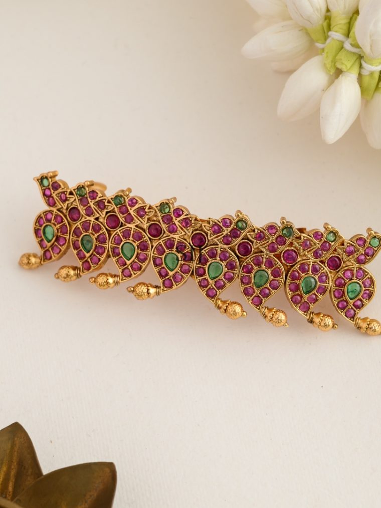 Fantastic Mango Motif Kemp Stone Hair Clip