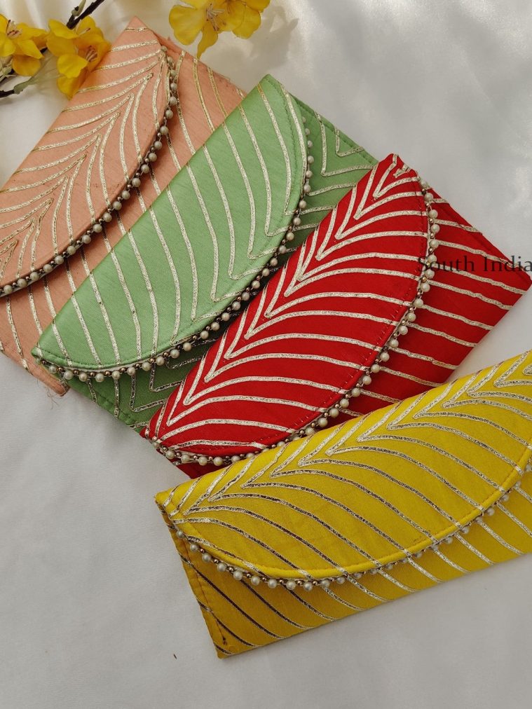 Golden Lace Type Assorted Colour Purse for Return Gift