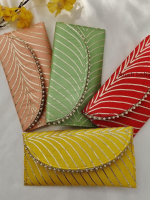 Golden Lace Type Assorted Colour Purse for Return Gift