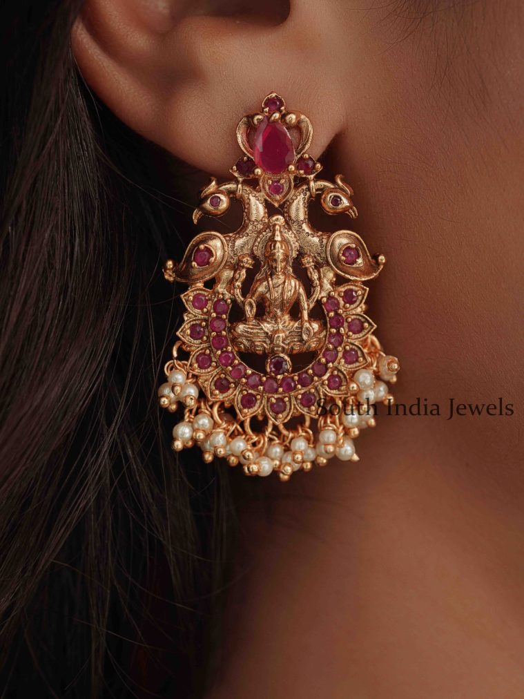 Gorgeous Dual Peacock Ruby Earings