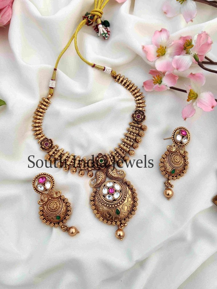 Gorgeous Heavy Antique Necklace - Multi