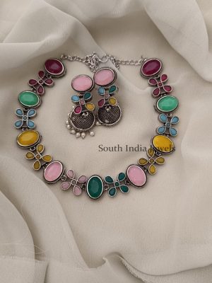 Sparkling German Silver Necklace