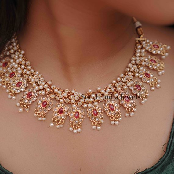 Stunning Pearls & Rubies Necklace