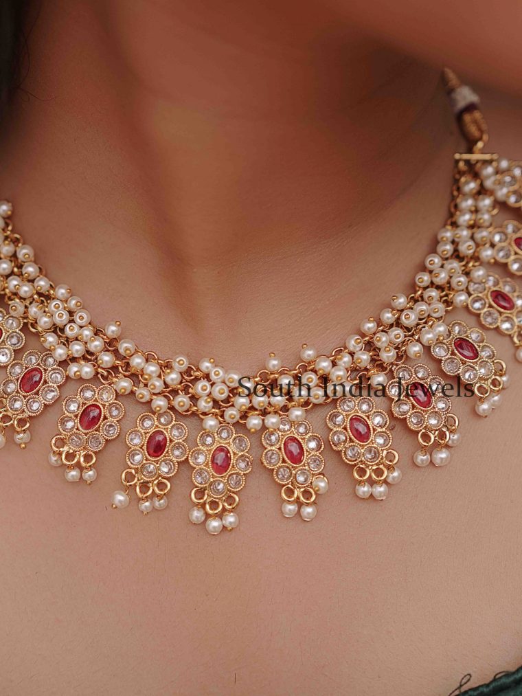 Stunning Pearls & Rubies Necklace