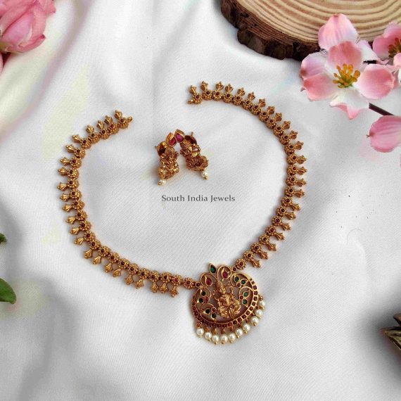 Unique Touch to Tradition Lakshmi Necklace