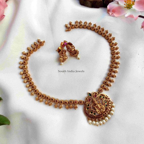 Unique Touch to Tradition Lakshmi Necklace