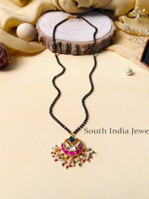 Alluring Multicolour Pachi Kundan Jadtar Mangalsutra