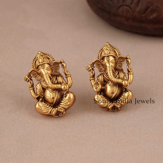 Amazing Ganesh Pendant Temple Jewellery Set 02