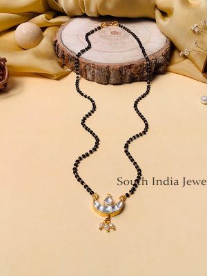 Amazing White Pachi Kundan Jadtar Mangalsutra