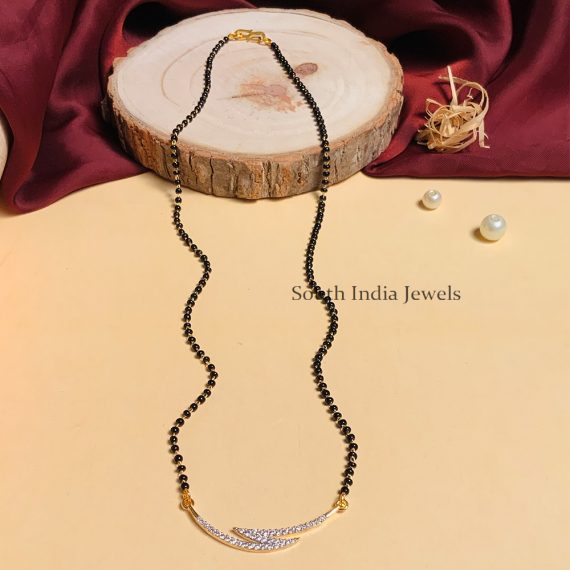 Antique Gold Plated Solitaire Diamond Mangalsutra