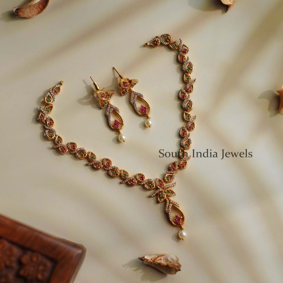 Antique Leaf Necklace Set