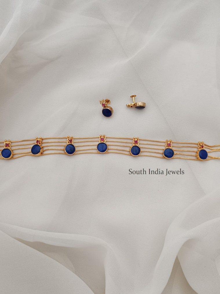 Blue Stone Palakka Choker