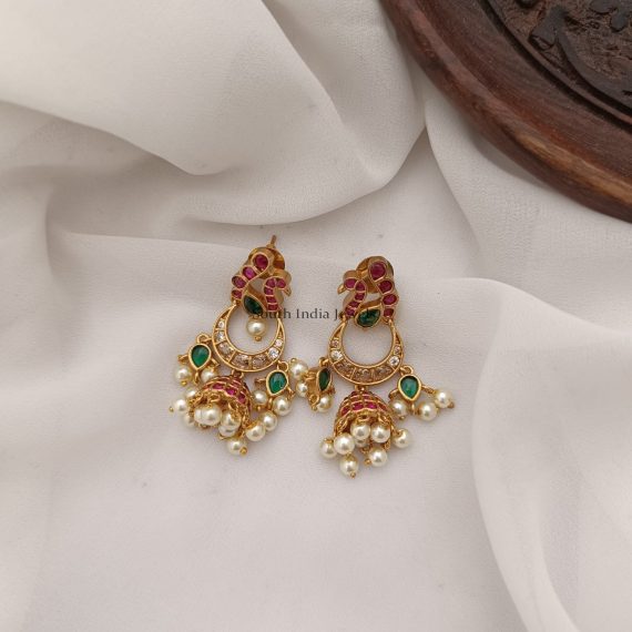 Charming Peacock Chandbali Earrings-01