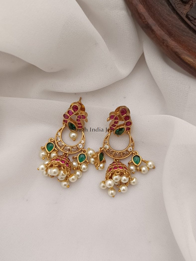 Charming Peacock Chandbali Earrings-01