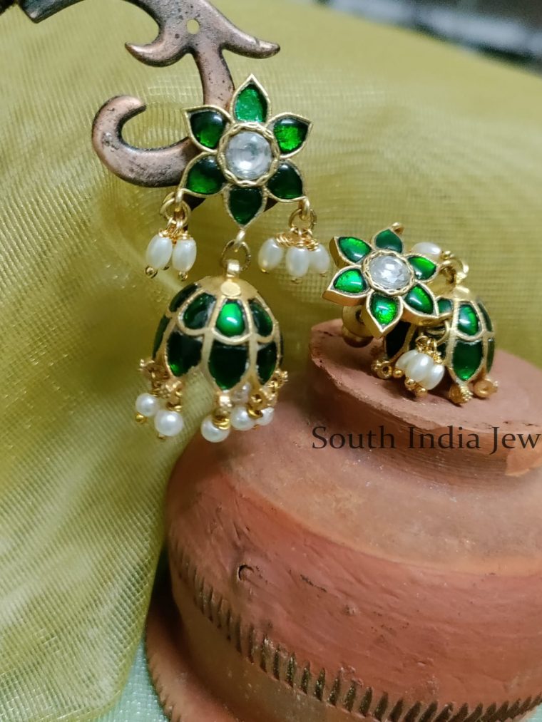 Cute Jadau Stones Jumkhas