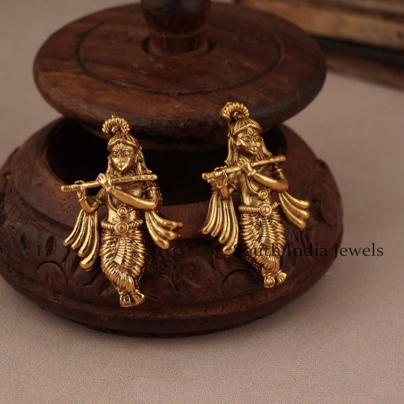 Ethnic Krishna Pendant Temple Jewellery Set 03