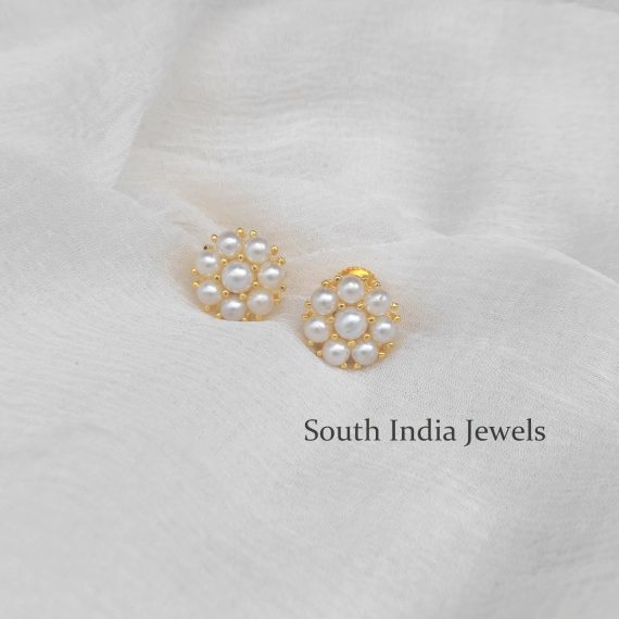 Ethnic and Simple Pearl Studs