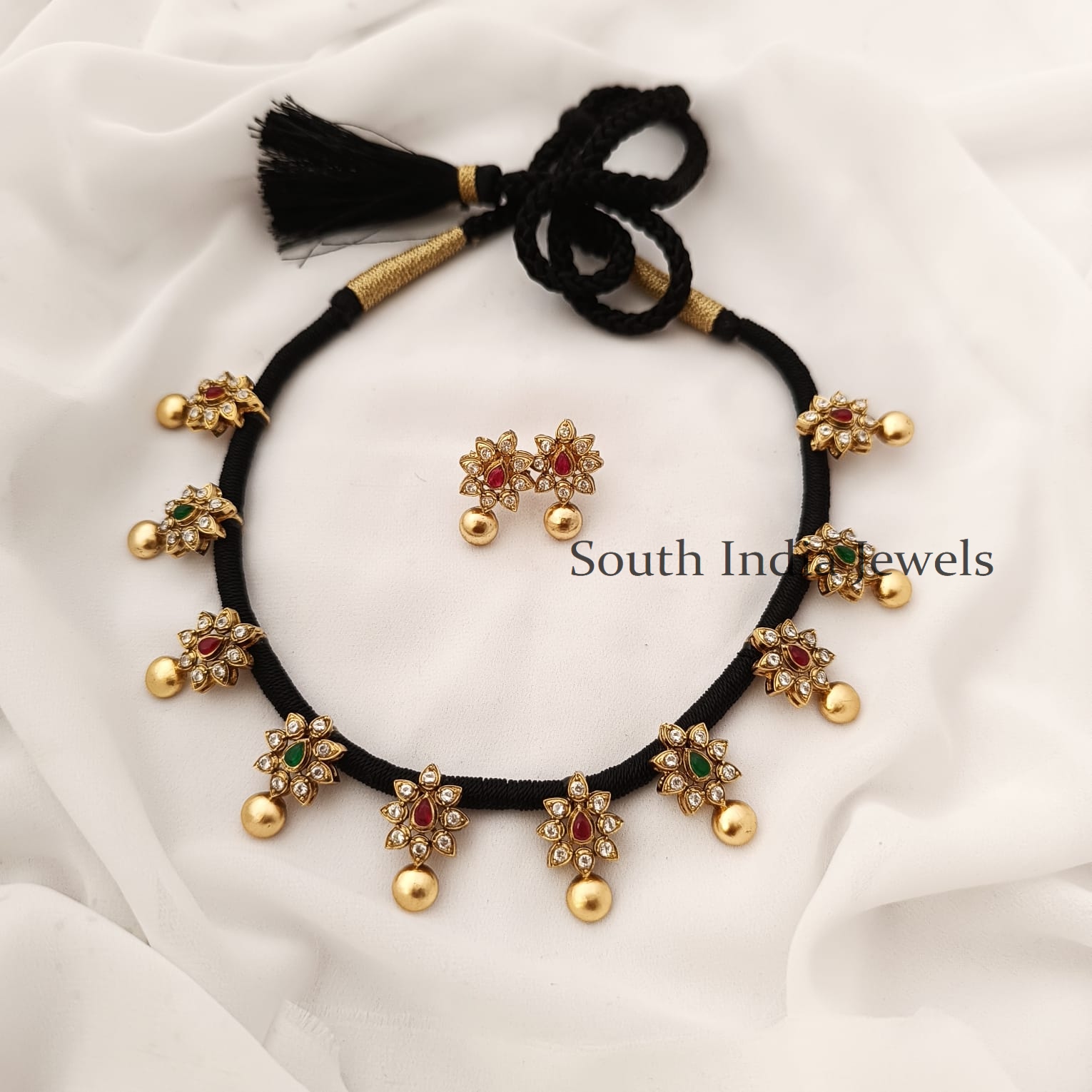 Banana Republic Bronze Half-moon Black Thread Tassel Necklace | eBay