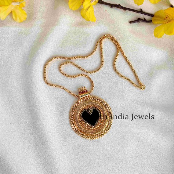 Gorgeous Gold Look Palakka Pendant Chain
