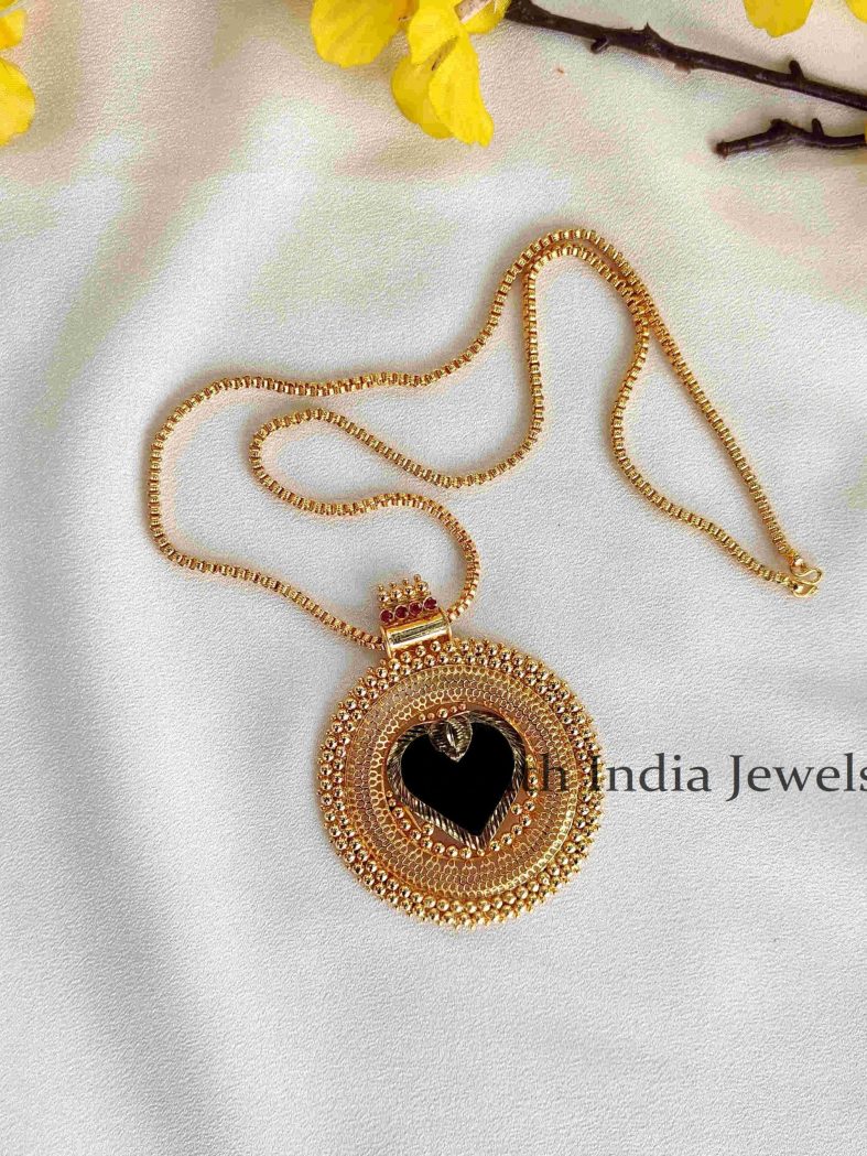 Gorgeous Gold Look Palakka Pendant Chain