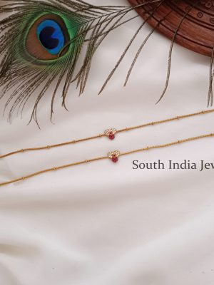 Shining Flower Design AD Anklet